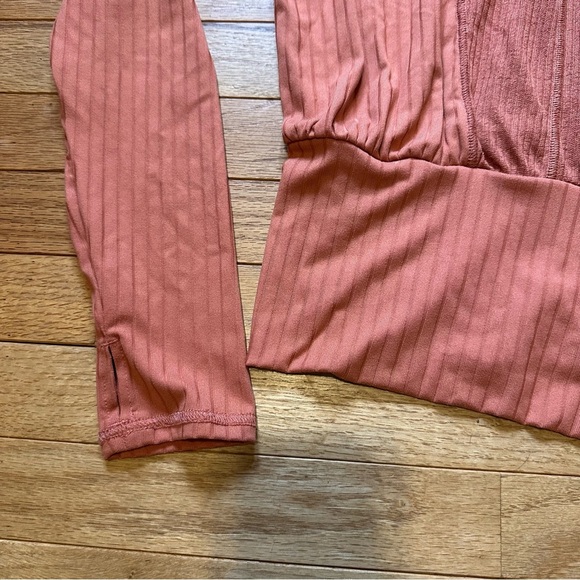 Free People Movement Hooded Tap In Layering Top Womens Small Orange - Picture 6 of 10